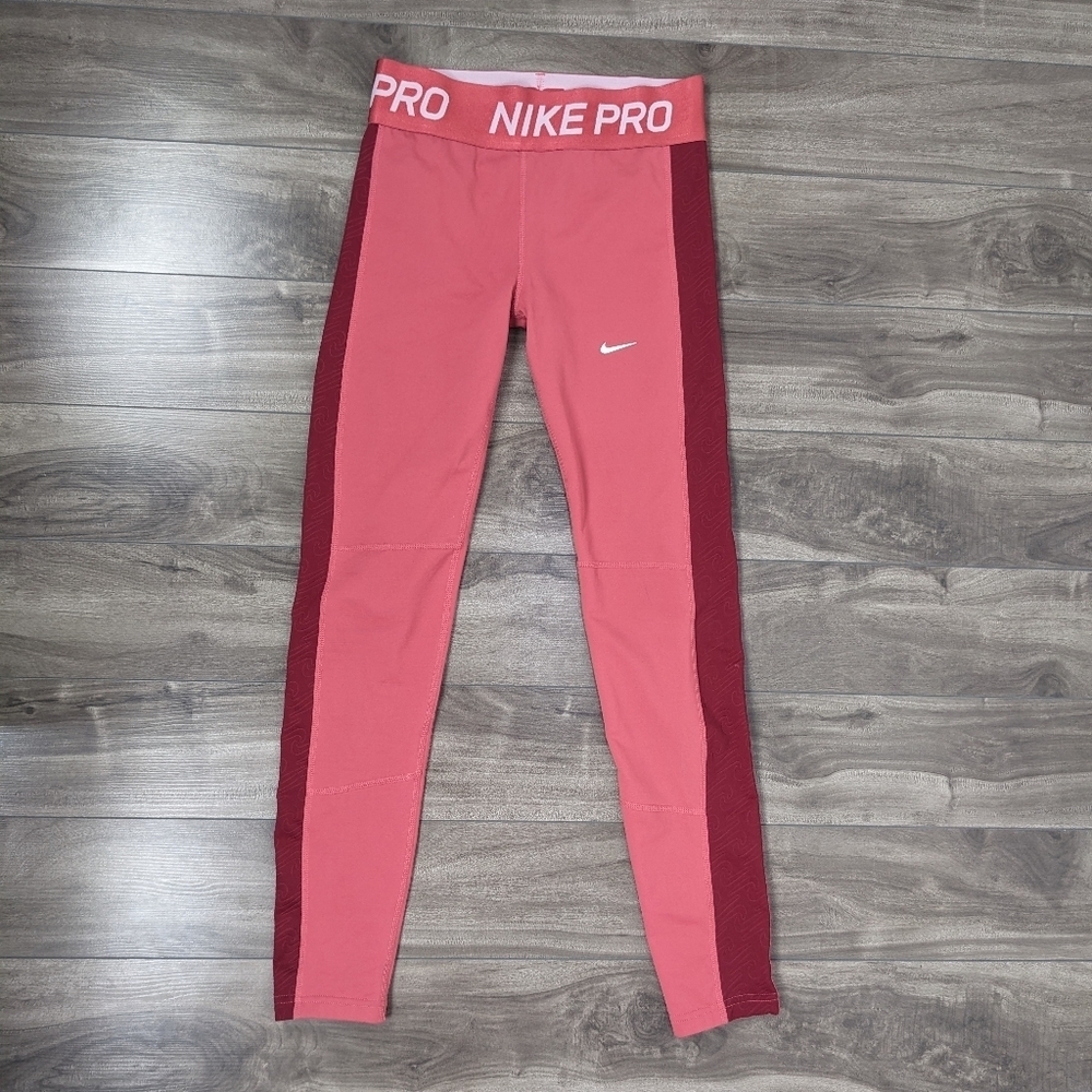 Nike Pro Leggings Pink Girls Size XL